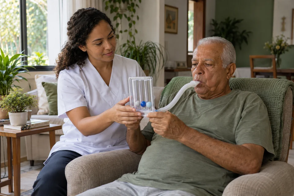 Imagem ilustrativa de cuidado neurológico e respiratório